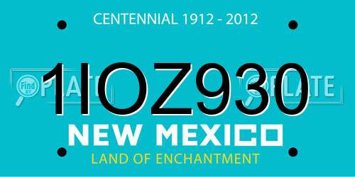 1IOZ930 New Mexico License Plate