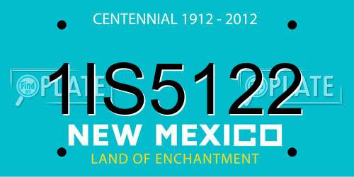 1IS5122 New Mexico License Plate
