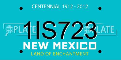 1IS723 New Mexico License Plate