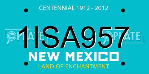 1ISA957 New Mexico License Plate