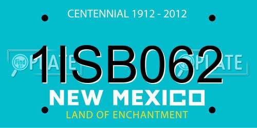 1ISB062 New Mexico License Plate