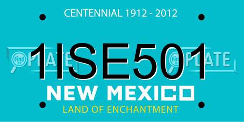 1ISE501 New Mexico License Plate