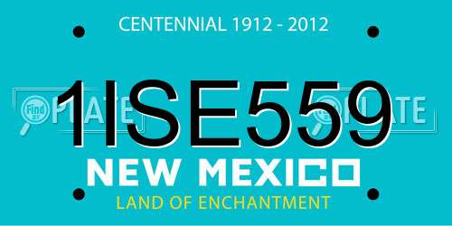 1ISE559 New Mexico License Plate