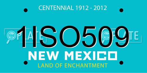 1ISO509 New Mexico License Plate