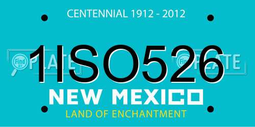 1ISO526 New Mexico License Plate