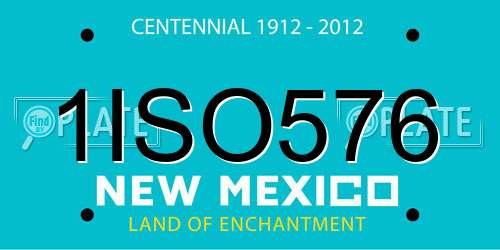 1ISO576 New Mexico License Plate