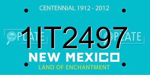 1IT2497 New Mexico License Plate