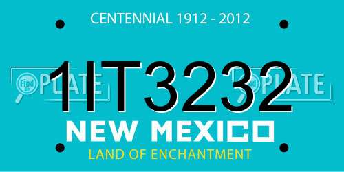 1IT3232 New Mexico License Plate