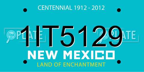 1IT5129 New Mexico License Plate