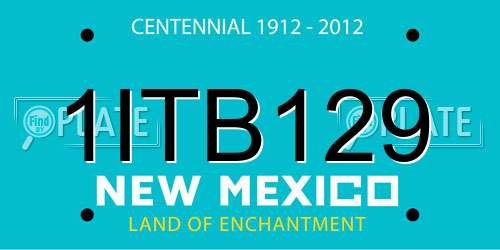 1ITB129 New Mexico License Plate