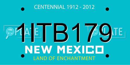 1ITB179 New Mexico License Plate