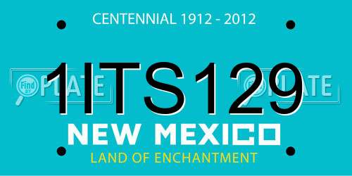 1ITS129 New Mexico License Plate