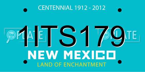 1ITS179 New Mexico License Plate