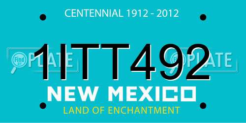 1ITT492 New Mexico License Plate