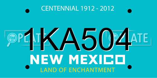 1KA504 New Mexico License Plate