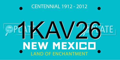 1KAV26 New Mexico License Plate