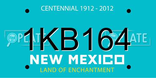 1KB164 New Mexico License Plate
