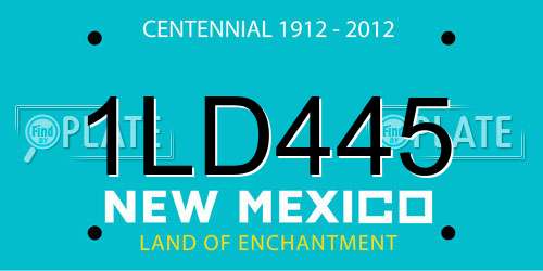 1LD445 New Mexico License Plate