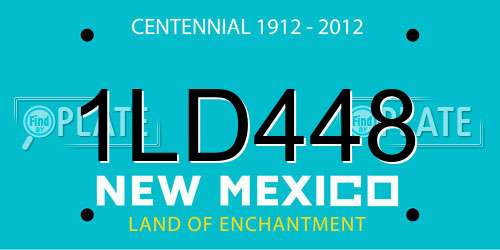 1LD448 New Mexico License Plate