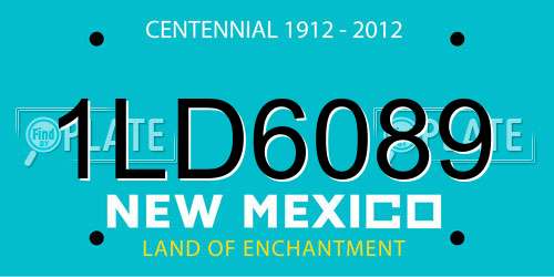 1LD6089 New Mexico License Plate