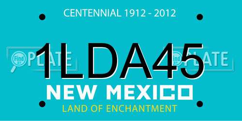 1LDA45 New Mexico License Plate