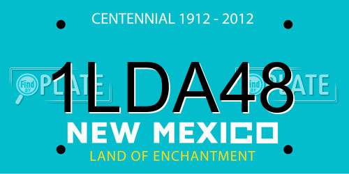 1LDA48 New Mexico License Plate