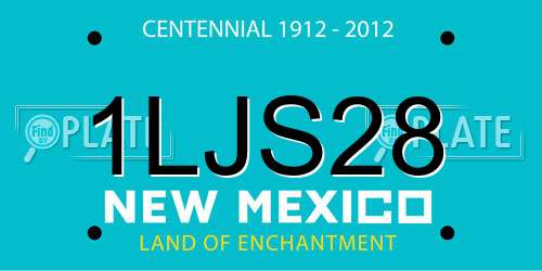 1LJS28 New Mexico License Plate