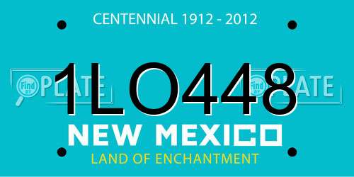 1LO448 New Mexico License Plate
