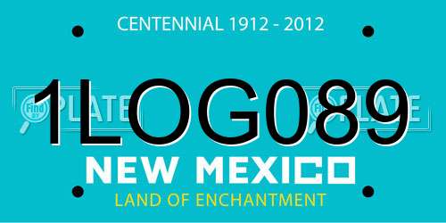 1LOG089 New Mexico License Plate