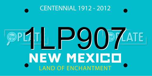 1LP907 New Mexico License Plate