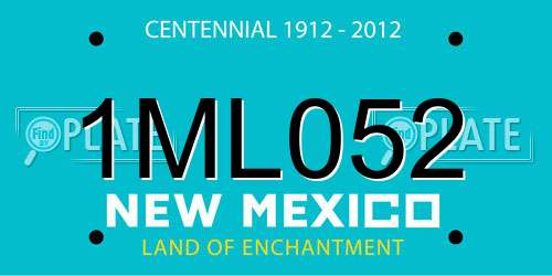 1ML052 New Mexico License Plate