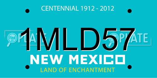 1MLD57 New Mexico License Plate