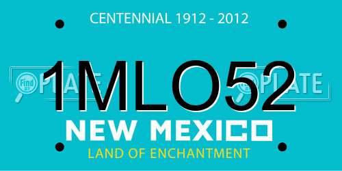 1MLO52 New Mexico License Plate
