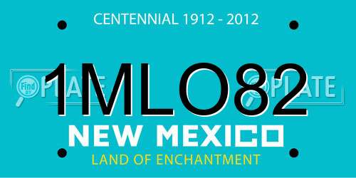 1MLO82 New Mexico License Plate