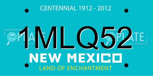 1MLQ52 New Mexico License Plate