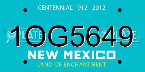 1OG5649 New Mexico License Plate