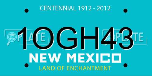 1OGH43 New Mexico License Plate