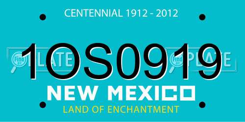 1OS0919 New Mexico License Plate
