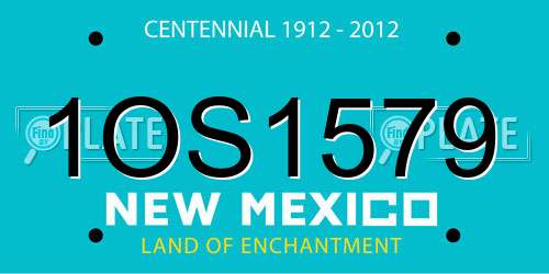 1OS1579 New Mexico License Plate