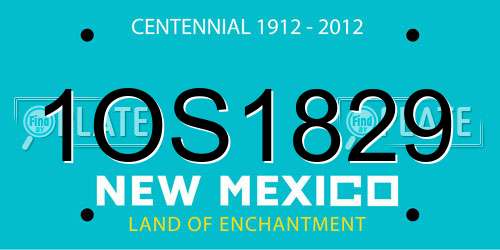 1OS1829 New Mexico License Plate