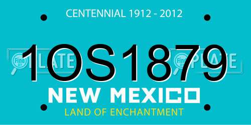 1OS1879 New Mexico License Plate