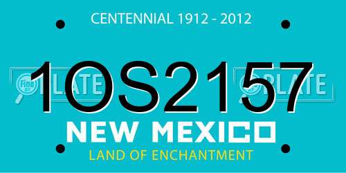 1OS2157 New Mexico License Plate