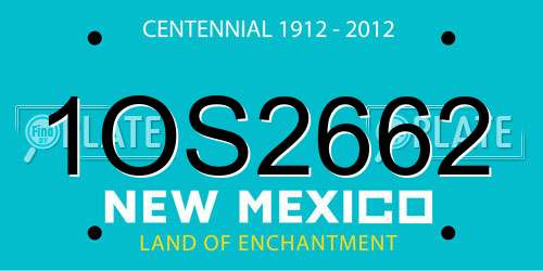 1OS2662 New Mexico License Plate