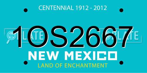 1OS2667 New Mexico License Plate