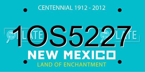 1OS5227 New Mexico License Plate