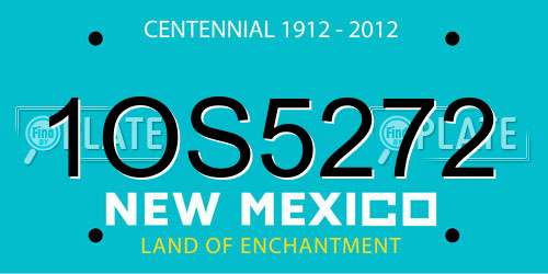 1OS5272 New Mexico License Plate