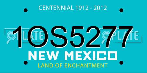 1OS5277 New Mexico License Plate