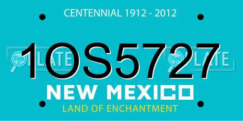 1OS5727 New Mexico License Plate