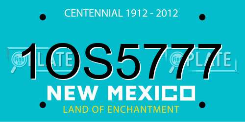 1OS5777 New Mexico License Plate