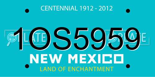 1OS5959 New Mexico License Plate